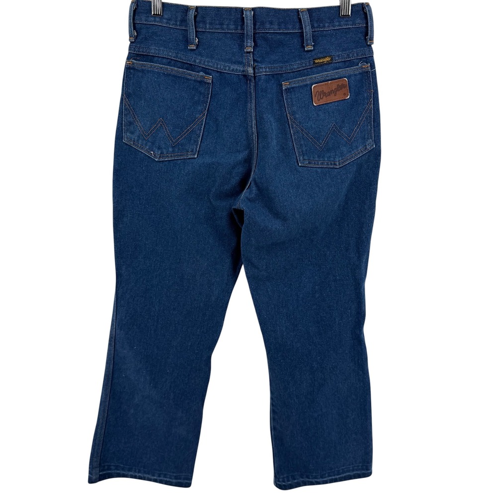 Vintage‎ Wrangler Mens Regular Fit Jeans Made in USA Dark Wash Denim 32x30